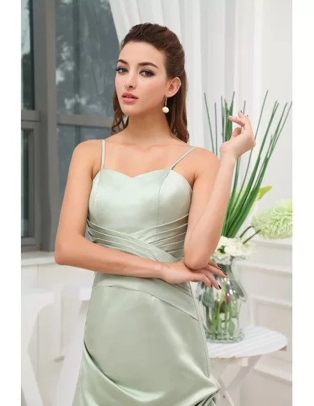 A-line Sweetheart Floor-length Satin Evening Dress