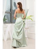 A-line Sweetheart Floor-length Satin Evening Dress