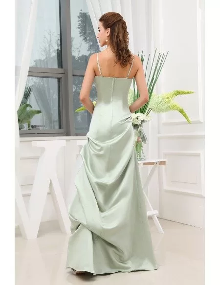 A-line Sweetheart Floor-length Satin Evening Dress