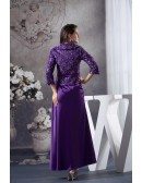 A-line Strapless Ankle-length Lace Satin Mother of the Bride Dress