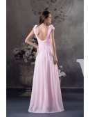 Mermaid Square Neckline Floor-length Chiffon Prom Dress With Beading