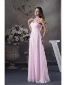 A-line Halter Floor-length Chiffon Prom Dress With Beading
