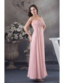 A-line Sweetheart Ankle-length Chiffon Prom Dress With Beading