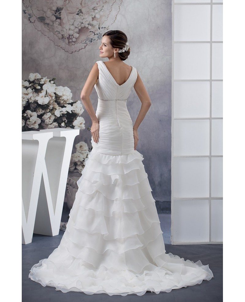 Organza Fit and Flare Wedding Dress