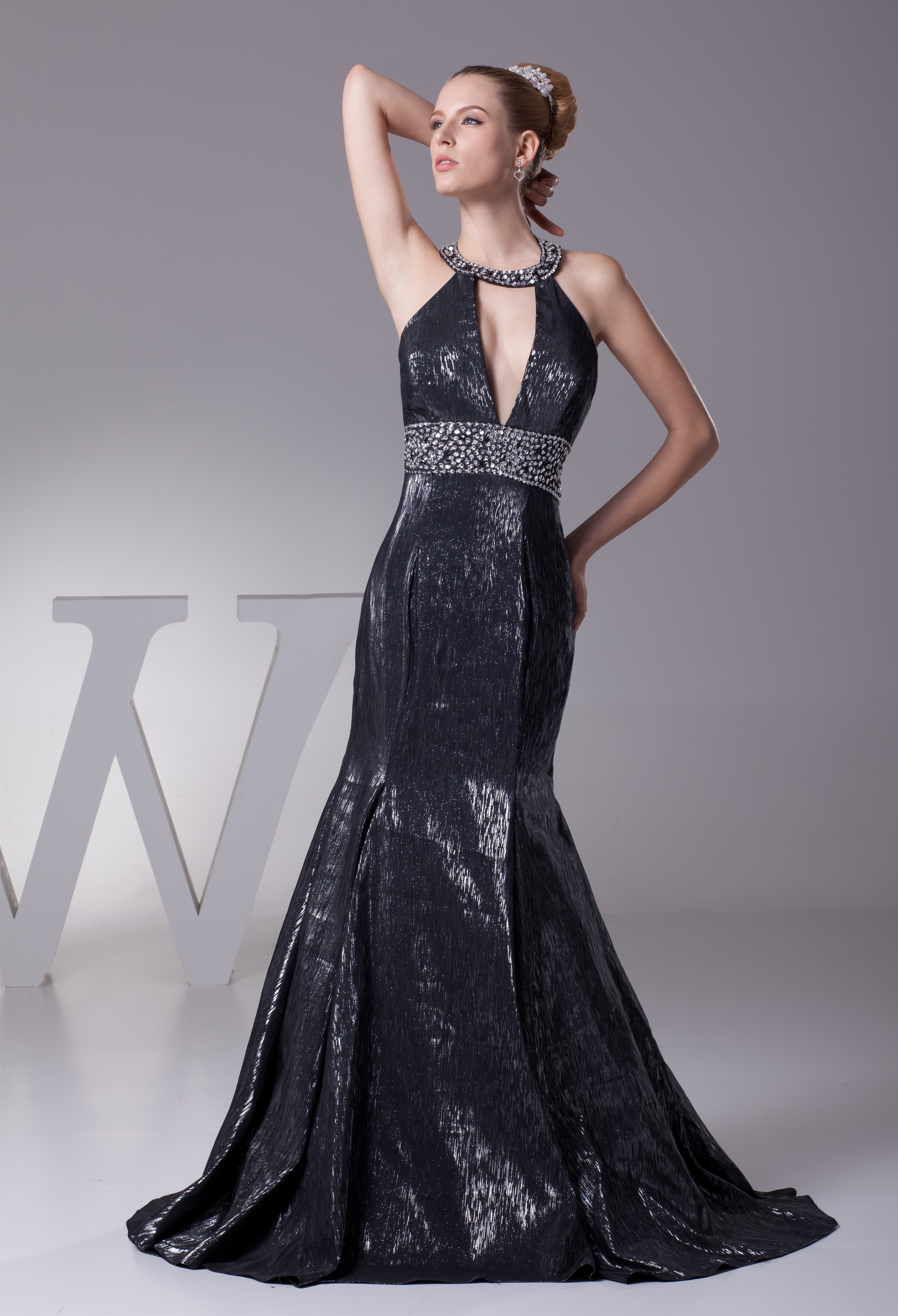 black trumpet gown