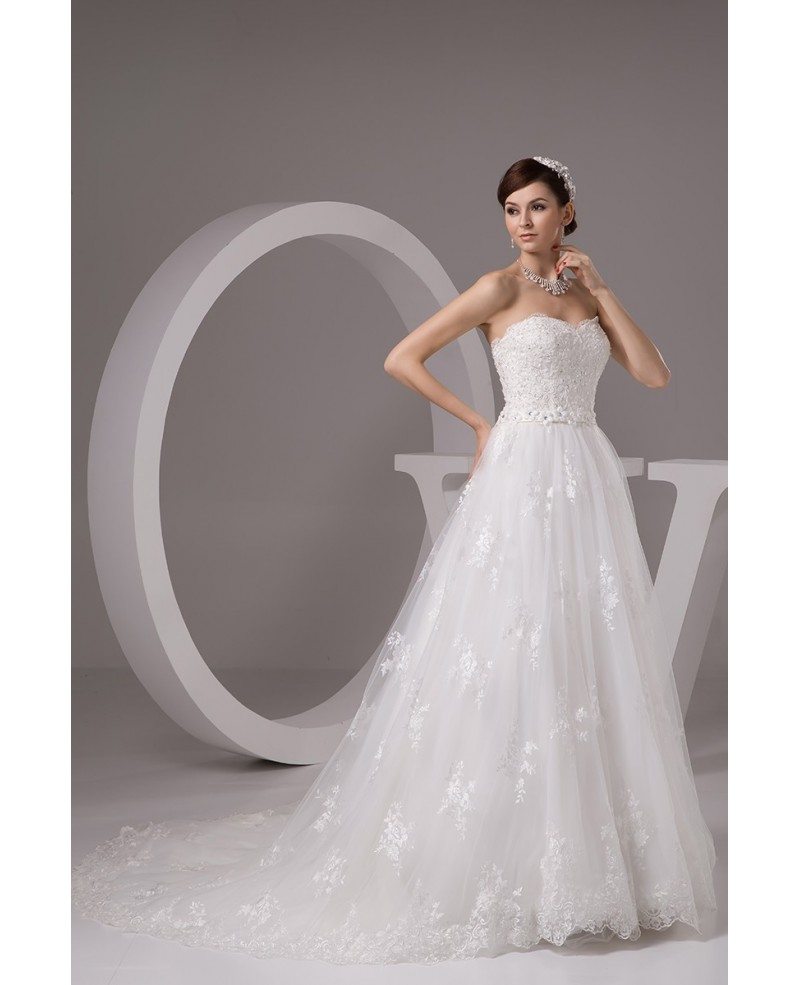 Pretty Princess Lace Empire Waist Long Tulle Maternity Wedding Dress Oph1431 269