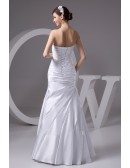 Pleated Sweetheart Mermaid Sequined Floor Length Wedding Dress