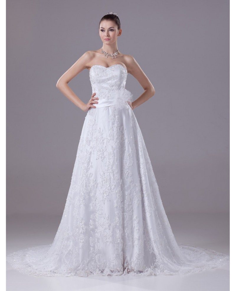 lace aline wedding dress