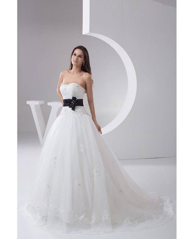 White frock 2025 with black sash