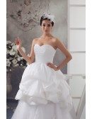 Fashion Lace Top Sweetheart Tiered Wedding Dress Custom