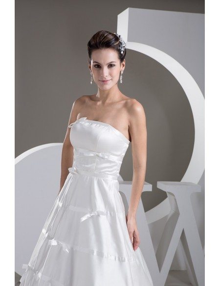 Strapless Strapless Aline Satin Custom Wedding Gown Corset Back # ...