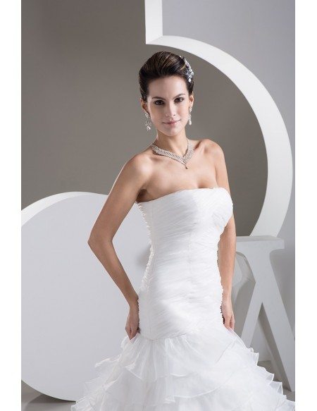 A-Line/Princess Scoop Long Sleeves Floor-Length Plus Size Mother Of The Bride Dresses With Beaded, Pleated & Cascading Ruffles