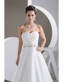 Aline Lace Trim Sweetheart Wedding Dress with Beaded Crystals