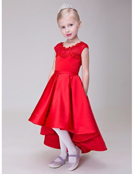 Ever-Pretty Stylish Lace High Low A-Line Flower Girl Dress