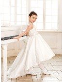 Gorgeous Lace Tulle Wedding Flower Girl Dress Short in Front Long in Back