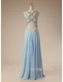 A-line Sweetheart Floor-Length Chiffon Prom Dress With Beading