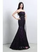Mermaid Strapless Court-train Prom Dress