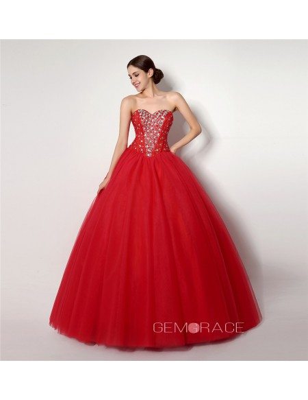 Ball-gown Sweetheart Floor-length Prom Dress