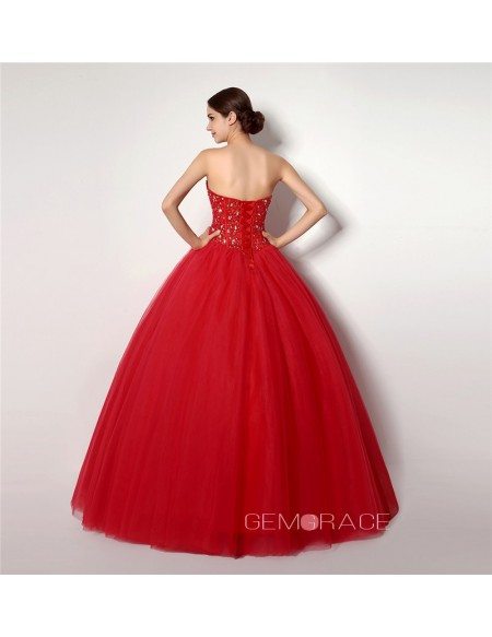 Ball-gown Sweetheart Floor-length Prom Dress