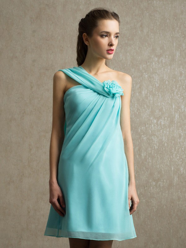 Chiffon Long Bridesmaid Gowns with Bow Sash Pool