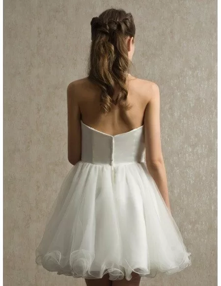 Unique Beaded Long Halter Short Tulle Bridal Party Dress