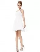 A-line One-shoulder Knee-length Bridesmaid Dress With Ruffle