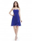 A-line Sweetheart Short Pleated Bridesmaid Dress