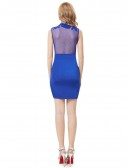 Sheath V-neck Short Cocktail Dress With Lace