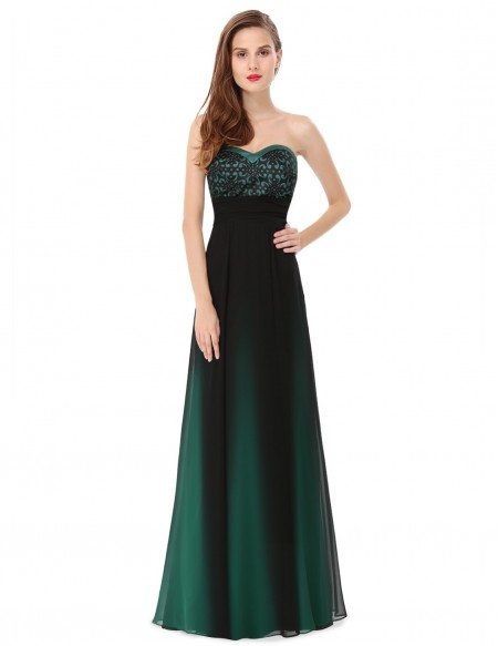 A-line Sweetheart Floor-length Evening Dress With Open Back #HE08070GR ...