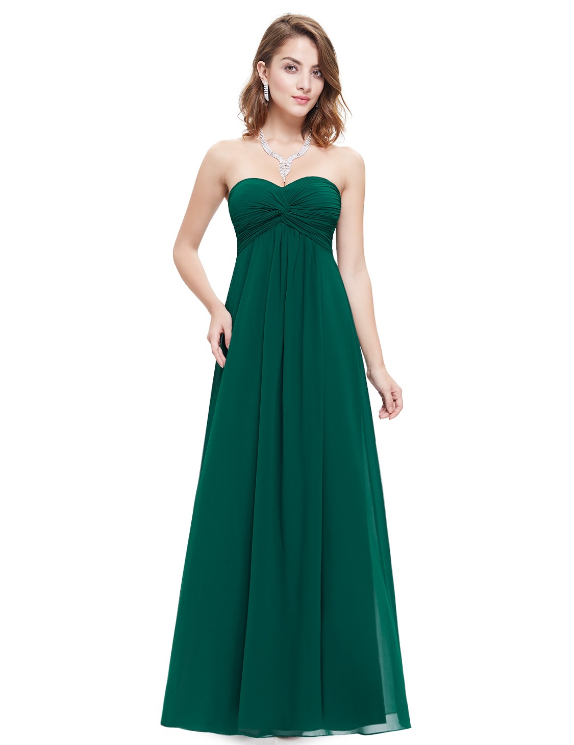 Empire Sweetheart Floor-length Pleated Bridesmaid Dress #HE08084BL $50 ...