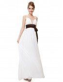 A-line V-neck Floor-length Bridesmaid Dress With Sash