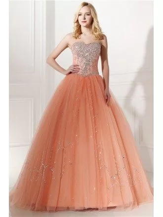A-line Sweetheart Floor-length Prom Dress