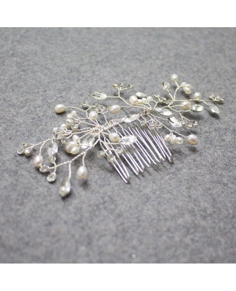 pearl hair comb wedding