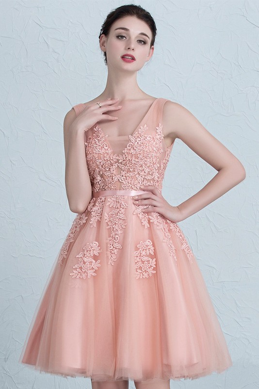 Gorgeous Lace and Tulle A-line Short Party Dress #EPJ16 $130 - GemGrace.com