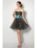 Short/Mini Sweetheart Feather Prom Dress