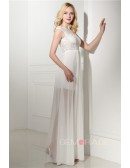 Sheath Scoop Floor-length Prom Dress with Lace