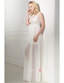 Sheath Scoop Floor-length Prom Dress with Lace