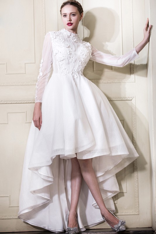 Chiffon Maxi White Flowy Dress Long Sleeve Short Wedding Lace Simple White Dress With Sleeves Classy Lace High Low Wedding Dresses With Sleeves Chiffon Maxi White Flowy Dress Long Sleeve Short Wedding Lace Simple White Dress With Sleeves Classy Lace High Low Wedding Dresses With Sleeves
