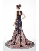 Best Lace Tulle Long Mermaid Formal Dress with Train