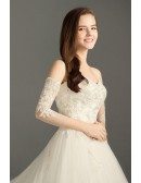 Dreamy Ball-gown Sweetheart Court Train Tulle Wedding Dress With Beading