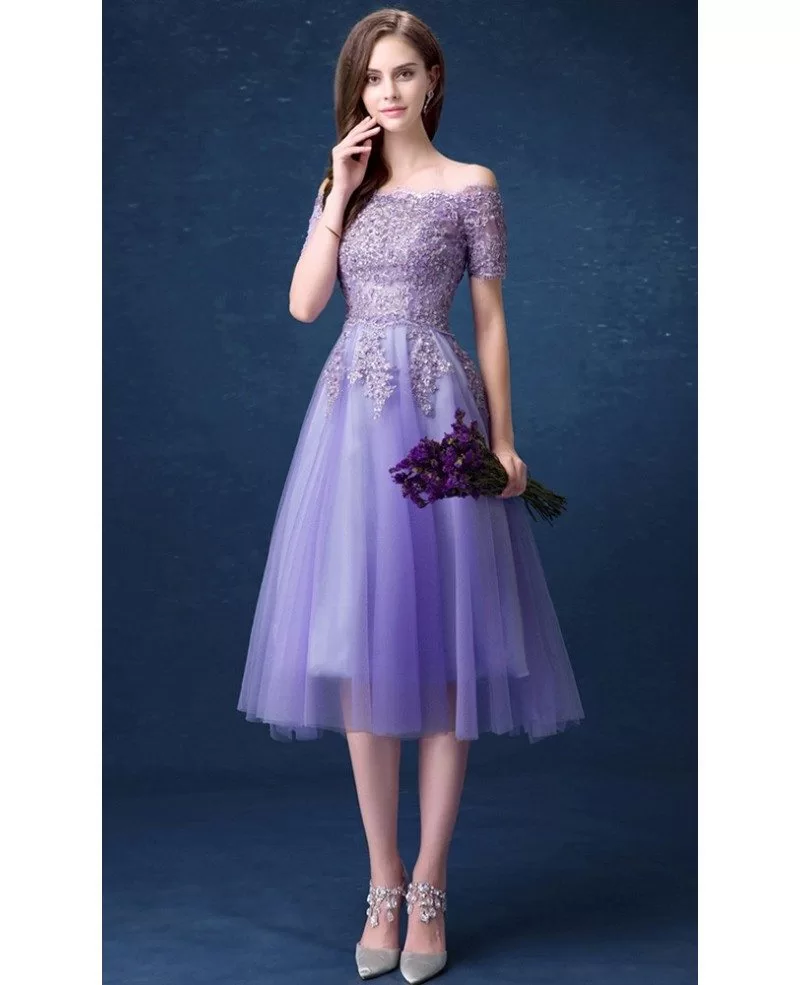 purple tea dress