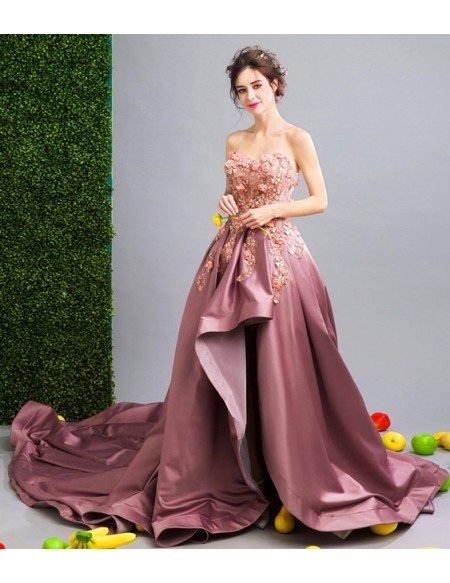 Luxurious Ball-gown Sweetheart High Low Wedding Dress With Beading