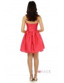 A-line Sweetheart Strapless Knee-length Prom Dress