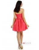 A-line Sweetheart Strapless Knee-length Prom Dress
