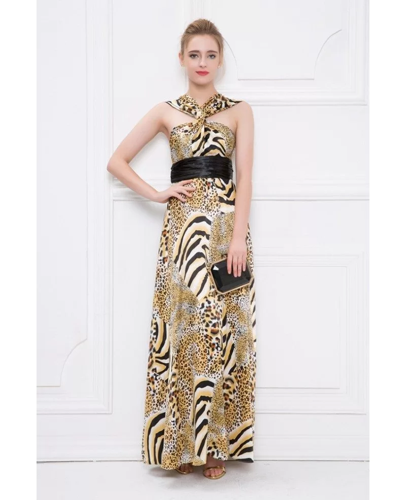 leopard print wedding guest dress