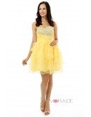 A-line Sweetheart  Knee-length Prom Dress with Ruffle