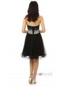 A-line Sweetheart Knee-length Prom Dress