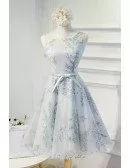 Vintage A-line Scoop Neck Short Tulle Homecoming Dress With Appliques Lace