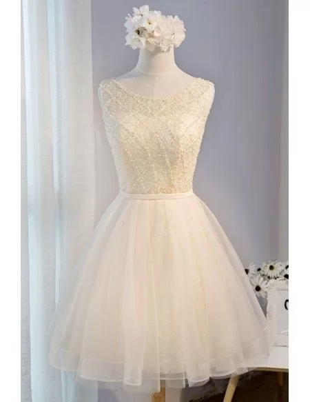 Gorgeous Short Tulle Homecoming Dresses Princess Ball-gown Scoop Neck ...