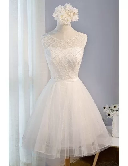 Gorgeous Short Tulle Homecoming Dresses Princess Ball-gown Scoop Neck ...